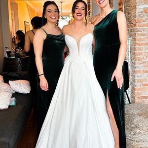 Birdy Grey Emerald Velvet Bridesmaids Dress
